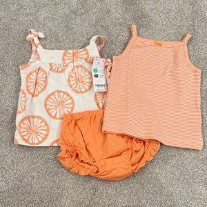 Carter’s Orange and White Tank Top Set